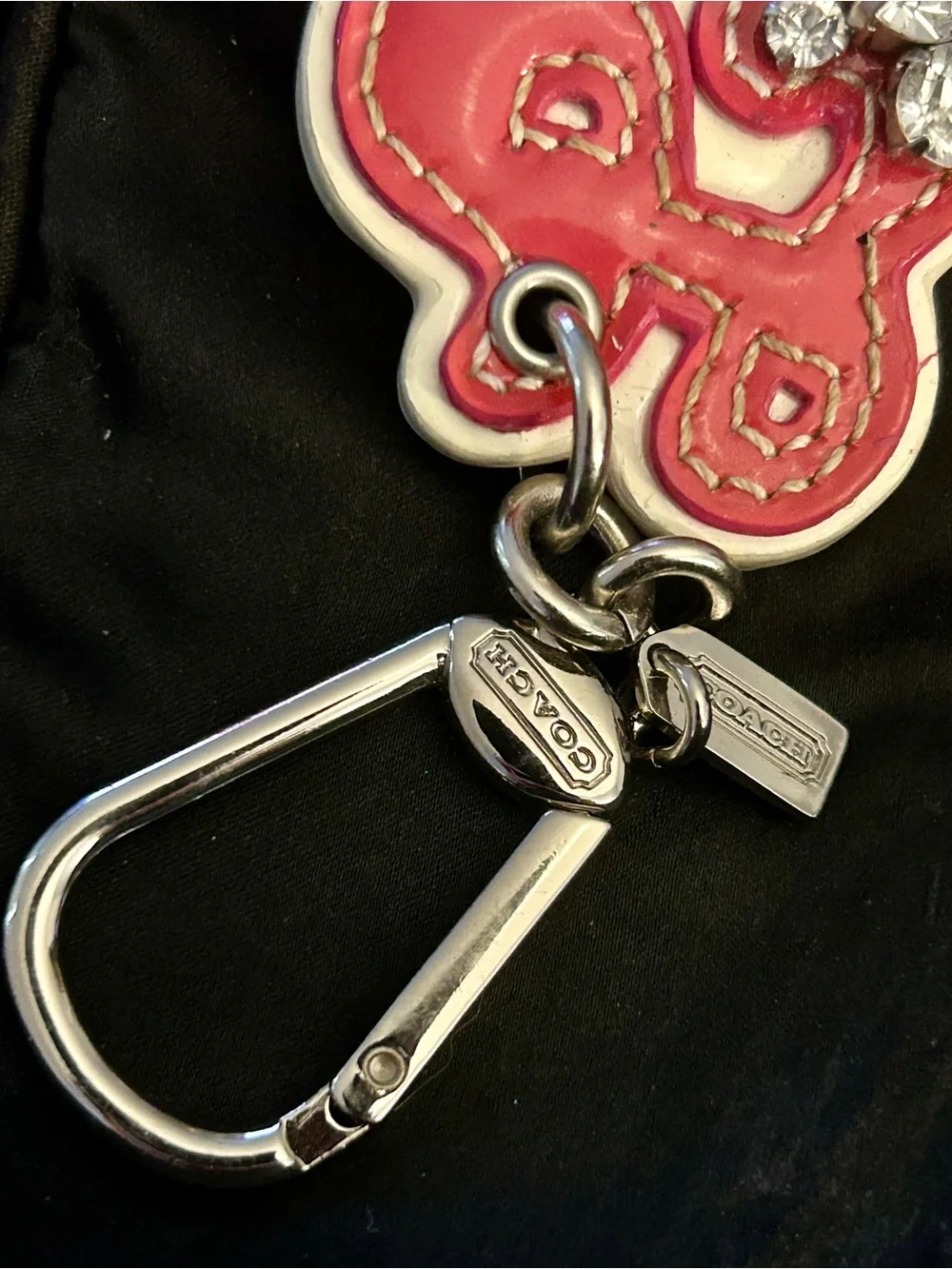 Coach Rhinestone Script Pop LOVE Charm.  Hard to Find!